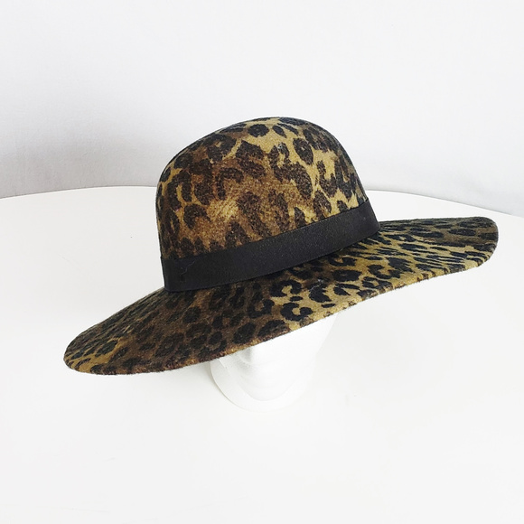 Maison Phoyla Italian made Leopard Lg Wool Hat New main image 4